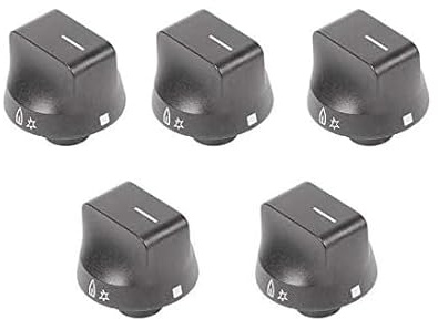 FIGEVIDA Kit 5 Manopole per cucina piano cottura compatibile per Electrolux Rex Aeg Zanussi 50297595006 3550377232 M4458/OR