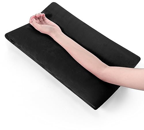 Soaoo Cuscino per braccia per adulti, sollievo dal dolore al braccio, rotto, post chirurgia, morbido cuscino di supporto per lesioni alle gambe (nero)