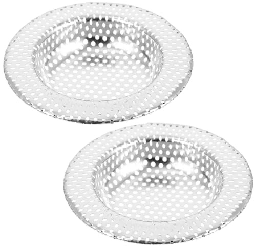 Housoutil 2 pièces Filtre Évier Inox Perforé Panier Récupérateur Déchets Cuisine Protège Bonde Évier et Évacuation Bouchage Tamis Passoire pour Lavabo et Canalisations