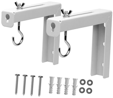 COOPHYA 2 Pezzi Supporti da Parete per Schermo Videoproiettore in Metallo Staffe Resistenti e Facili da Installare per Montaggio e Stabile del Videoproiettore