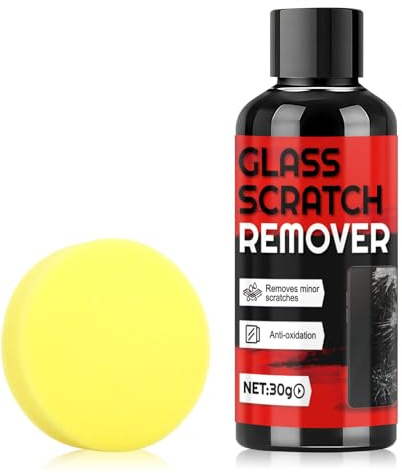 ALLONY Rimuovi Graffi Vetro, Rimuovi Graffi, Glass Polish, Ripara Piccoli Graffi Sullo Schermo in Vetro, Adatto per Telefoni Cellulari, Orologi e Superfici di Visualizzazione, Occhiali, 30g