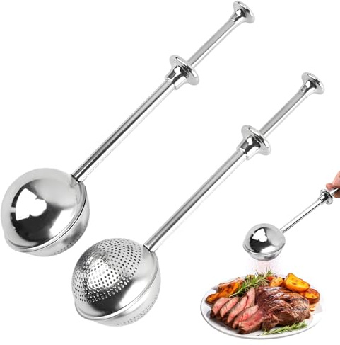 2 Piezas de Colador Infusiones, Tea Infuser, Infusor de Té con Mango Largo Telescópico, Colador de Acero Inoxidable 304, Filtro Multiusos para Té a Granel, Harina, Azúcar y Especias
