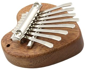 Pianoforte portatile con pollice a 8 pulsanti in legno pollici strumento musicale portatile tascabile durevole pianoforte per principianti