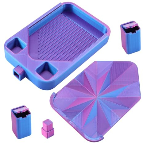 Beaded Painting Tray, Multi-Functional Rhinestone Storage Containers Tray with Prismatic Shine Lid Diamond Art Accessories Tools for Painting Beads