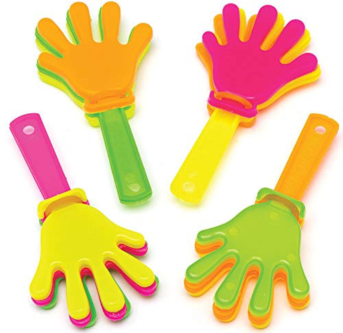 Baker Ross Mini-Klappern (8 Stück) – Kunststoff-Krachmacher – perfekt als kleine Party-Überraschung oder Geschenk für Kinder