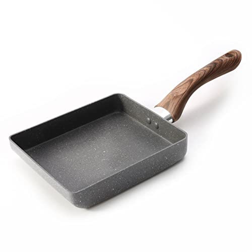 Zaigon All in 1 Pfanne - Induktion + Spülmaschine geeignet - Kleine Pfanne - Omelett Pfanne - Tamagoyaki Pfanne – Tamago Pfanne – viereckige Pfanne – Sushi Pfanne-eckige Pfanne