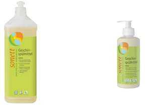 Bio Geschirrspülmittel Geschirrspülmittel Lemon, Sonett (300ml + 1000 ml)