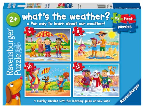 Ravensburger What's The Weather - My First Jigsaw Puzzles for Kids 2 Years Up - 2, 3, 4 & 5 Pieces - Educational Toys for Toddlers
