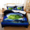 ysldtty 3D Bettwäsche Set Grün Monster Grinch Cartoon Bettbezug Kissenbezüge Home Textile H1350U 135CM x 200CM Mit 2-teiligem Kissenbezug 50CM x 75CM