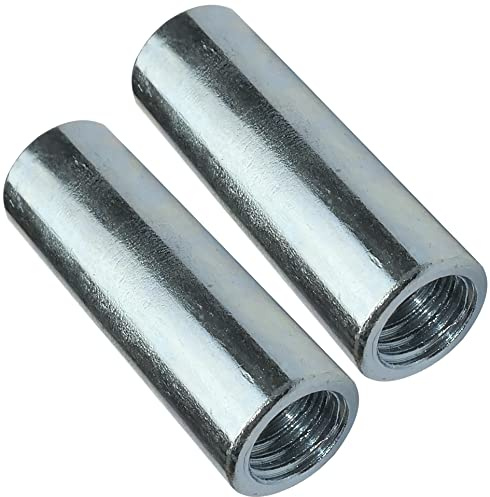 AERZETIX - C49634 - Lot de 2 écrous manchons de jonction M10x40x13mm filetés - manchon de raccordement rond cylindrique prolongateur - en acier zingué