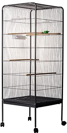 AQPET Voliera Gabbia per Volatili Uccelli Canarini Completa, Senza Tetto - 146x54x54 cm