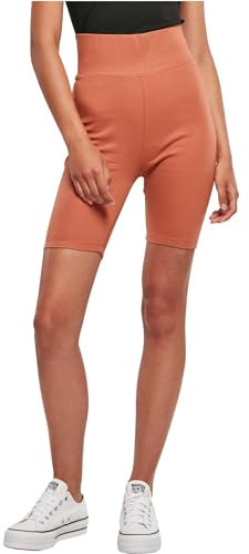 Urban Classics Damen Shorts Ladies High Waist Cycle Shorts Terracotta M