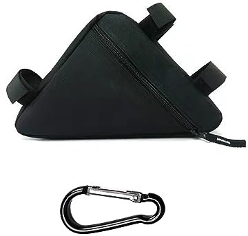 ATBUSS 1 x Dreieckige Fahrradtasche mit 1 Karabiner, wasserdichte Dreiecktasche, dreieckige Aufbewahrungstasche, geeignet für Fahrräder