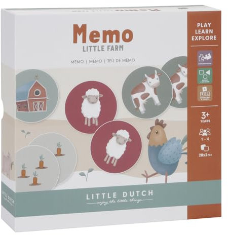 Little Dutch 7138 Memo Spiel 40-Teile Bauernhof - Little Farm