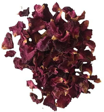 Pétales de Roses Rouges Comestibles Séchées – Idéal pour Infusions, Pâtisserie & Décoration Culinaire – 25 g
