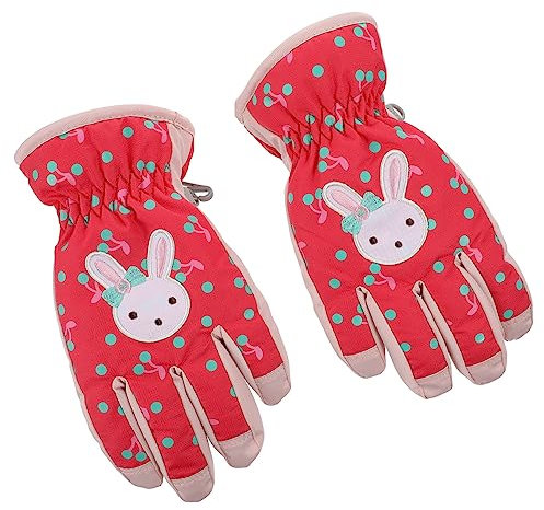 VANZACK Junge Mädchen Winter Warme Ski Handschuhe Für Schnee Aktivitäten Einfach Anzuziehende Schneefäustlinge Aus Hochwertigem Material