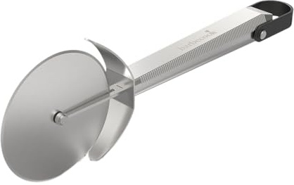 Barbecook Pizzaskärare, premium pizzaroller av rostfritt stål, professionell och praktisk pizzaskärare, med halkfritt handtag, 28,7 cm