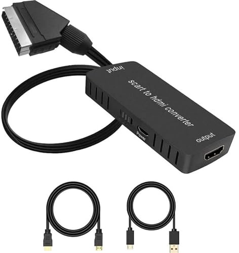 Innovaland - Scart till HDMI-omvandlare - SCART till HDMI-adapter - scart till hdmi-kabel - HD 1080P/720P
