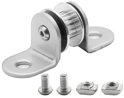 1 set di cuscinetti for cinghia di distribuzione con ruota motrice piatta in alluminio da 20T, 2GT, 6 mm, for stampante 3D con asse Z I3, parti fai da te