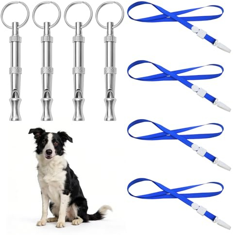 QLK Silbato Ultrasónico para Perros, Silbato para Perros, Recordatorio de Frecuencia Ajustable, Accesorios para Perros de Alta Frecuencia, Antiladridos para Perros Ultrasónicos con Cordón
