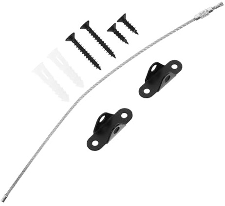 OSOLADY 2 Sets Furniture Anchors Wall Straps for Baby Proofing and Child Safety, Stainless Steel Anti-tip Kit with Hardware Pack, Easy to Install, Suitable for Furniture and Bookcases
