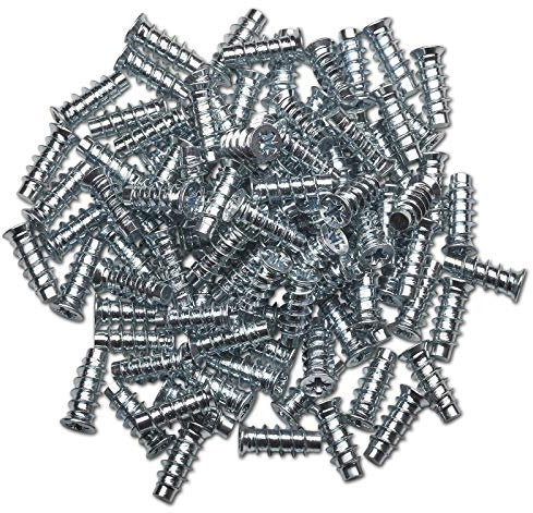 100 x SOTECH Euro-skruv 6.3 x 16 mm Vario-specialskruv helgängat hål 5 mm med försänkt huvud