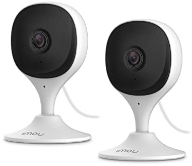 Imou Home Security Camera 2 Pack 1080P Baby Monitor with Night Vision, 2-Way Audio, Human Detection, Sound Detection, Plug in WiFi Indoor Camera Dog Cam with App, 2.4G Wi-Fi Only, Works with Alexa