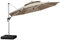 PURPLE LEAF 3.65 M Garden Cantilever Parasol, Large Round Overhanging Patio Umbrella with Crank Handle and Tilt for Balcony and Outdoor, Begie