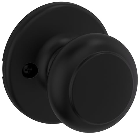 Kwikset 94880-615 Cove Collection - Pomos de puerta, negro mate, 1 paquete