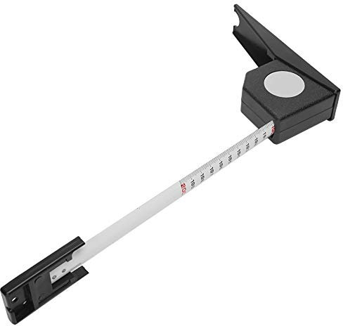 2M ABS-Staturmessgerät Wandmontierter Höhenmesser Heimgebrauch Wachstum Messlatte Lineal 2M/6.6ft Einziehbares Maßband Messwerkzeug für Erwachsene Kinder(Schwarz)