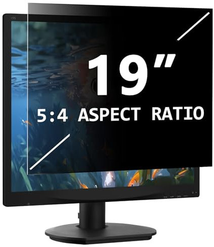PYS 19 Zoll Blickschutzfolie für Computer Monitor 5:4 Seitenverhältnis Blendfrei Anti-Blaulicht Anti-Kratz Schutzfolie für Datenvertraulichkeit Blockiert 96% UV Sichtschutzfilter