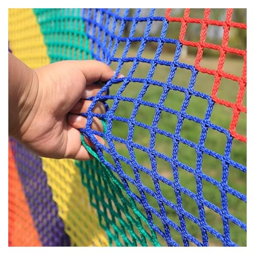 DTVEW Rete da Arrampicata per Esterno Rete di Corda, 4cm/4mm Rete di Sicurezza Rete da Arrampicata per Parco Giochi, Rete in Corda di Poliestere Senza Nodi(1.2x7m)