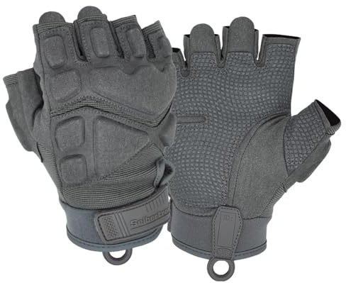 Seibertron Patented S.O.L.A.G 2.0 handskar – taktiska sport- och vattentäta handskar med pekskärm och stötskydd för Airsoft, jakt, vandring, cykling, motorcykel och klättring grå, XL