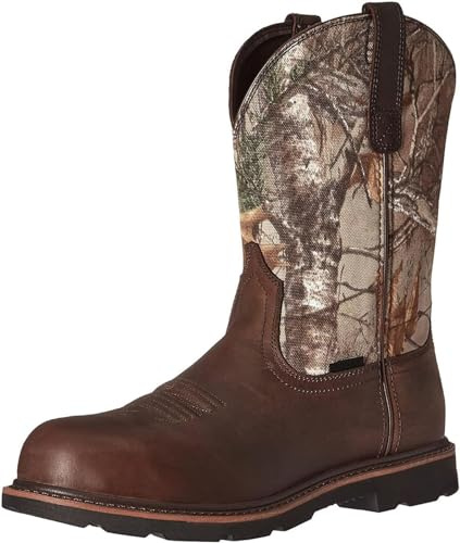 ZWESKUX Botas de vaquero para hombre con punta redonda bordada, botas occidentales tradicionales, botas de trabajo,45,Stamp Duty