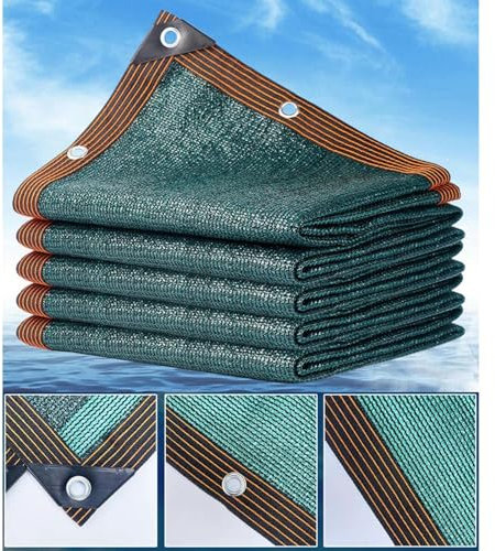 YHBZ Atmungsaktive Markise,Wintergarten-Dachschattierungsnetz,Sunblock Schattenstoffnetz,Sonnenschutz im Freien,Rechteckiges Sonnensegel,90% UV-beständig,2x5m(7 * 16ft)-Green