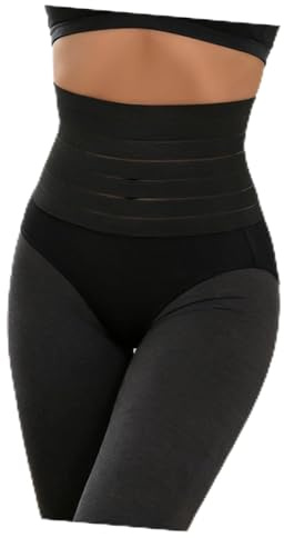 VERDANVERSE Culotte Amincissante Respirante Taille Haute pour Femmes Soutien Ventre Modèle L