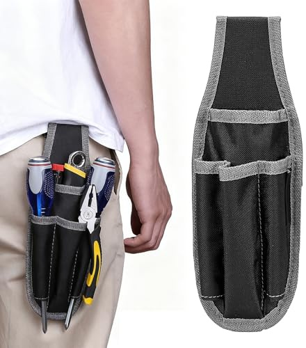 Petite Sacoche À Outils - Petit Étui avec Clip Métallique | Organisateur de Ceinture pour Sac à Outils de Travail - pour Hommes Électriciens Charpentiers Mécaniciens Techniciens Travail