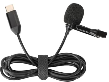 Mikrofon professionell extern mikrofon med klämma för 360 kamerareducerande tillbehör konferensverktyg