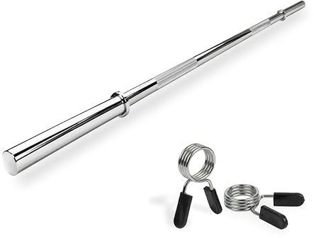 VirtuFit Barre d'haltères - 120 cm - Fermeture à ressort - 30 mm