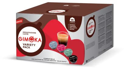 Gimoka - Compatibile Per Nescafé - Dolce Gusto - 96 Capsule - Gusto ASSORTIMENTO CAFFÈ - Made In Italy - 6 Confezioni Da 16 Capsule