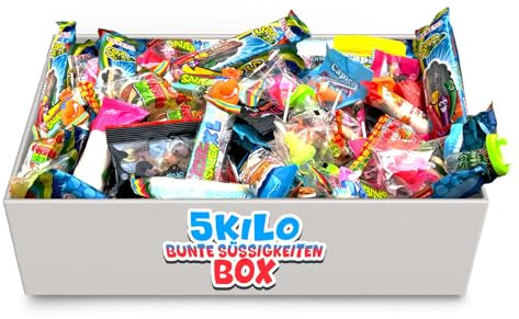 XL 5kg Fruchtgummi & bunte Süßwaren Mischung Groß- und Kleinteile einzeln Verpackt für Wurfmaterial/Geburtstag/Party/Candybar/Großfamilie