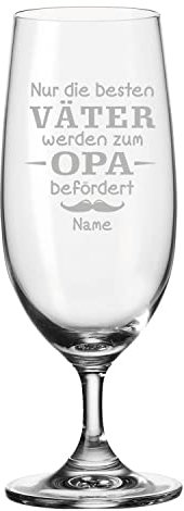 Leonardo Copa Cerveza con grabado – Solo los mejores padres se transportan al abuelo – Personalizado con nombre – Tulipán de cerveza como regalo – Idea de regalo para hombres – Regalos para papá