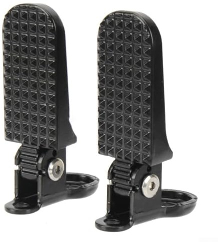 1 paio di pedali posteriori per bicicletta, poggiapiedi antiscivolo per mountain bike, in lega di alluminio nero, poggiapiedi pieghevole per bicicletta, e-bike, moto