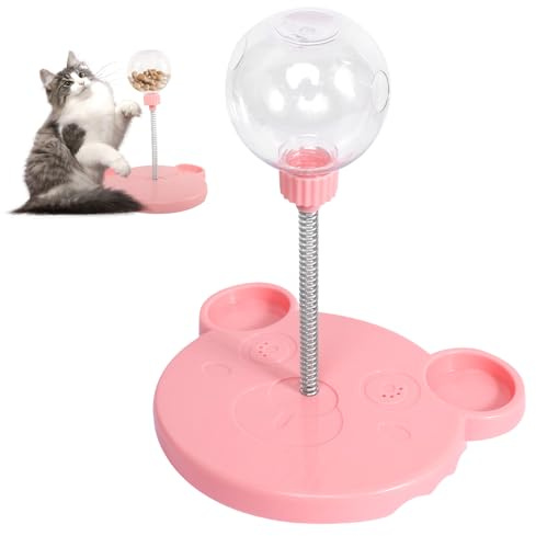 Juguete Interactivo para Perros Gatos, Juguete Dispensador de Comida para Gatos Juego Interactivo para Gatos, Comedero Lento para Perros Juego Inteligencia Perros Juguete para Alimentación Lenta