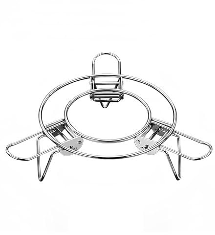 Ugotit Round Steamer Rack for Pots, Adjustable Instant Pot Trivet Expandable Stainless Steel Steamer Basket Insert, for Wok, Pans, Microwave Ovens Baking, Cooling