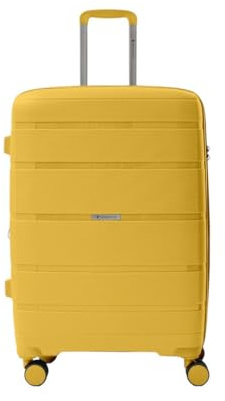 R RONCATO Chariot aviateur en polypropylène, jaune, L, Valise rigide, fabriquée en polypropylène, extensible, 4 roues pivotantes