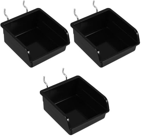 HOUDERCO 3pièces Bacs De Rangement pour Panneaux Perforés Organisateurs Outils pour Garage Bacs à Petites Plastique pour Bureau Et Maison Conteneurs pour Vis Et Boulons