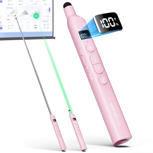 Norwii N21 Bluetooth Presentation Clicker with Telescopic Teaching Pointer