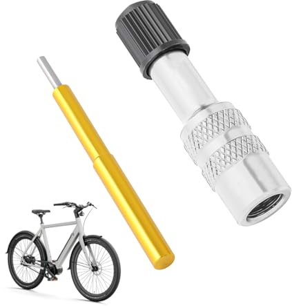 DIFLAX Adaptador de Válvula Bicicleta, Adaptador Presta Schrader, Adaptador Válvula Presta, Adaptador Horquilla Bicicleta, Para MTB, Horquilla, Bomba de Aire, Suspensión
