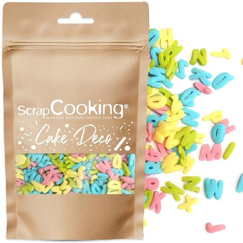Scrapcooking - Décors Sucrés Alphabet 55 g - Décos Alimentaires Comestibles - Décorations en forme de Lettres - 7438